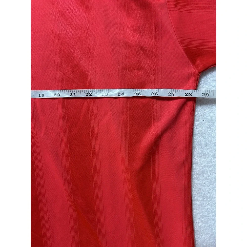 NEW Adidas JW5881 Mens Size 2XL Red 3 Stripe Jacquard Soccer Jersey Shirt (E3)